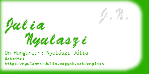 julia nyulaszi business card